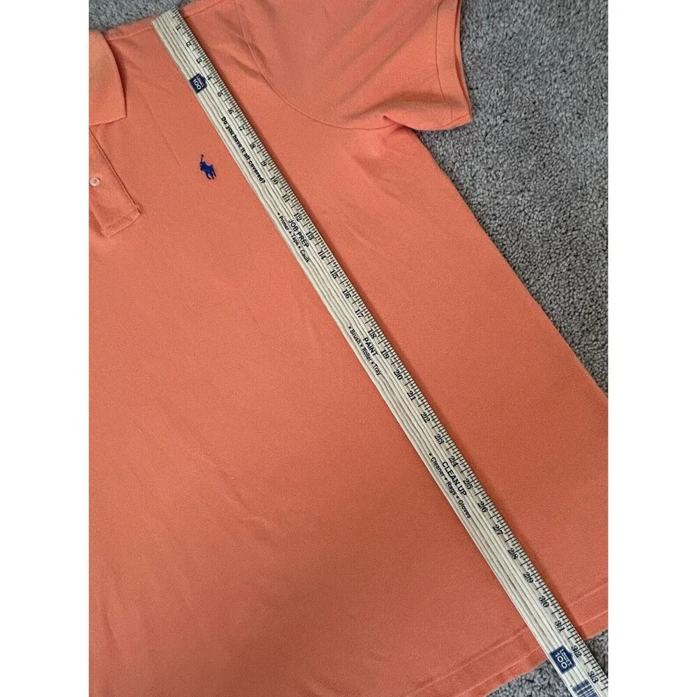 Polo Ralph Lauren Orange Short Sleeve‎ Classic Fit Polo Shirt Men's XL TG